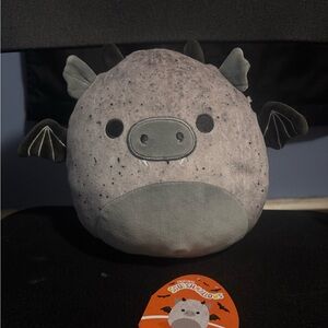 Squishmallows Gray and Black Dragon Plush
